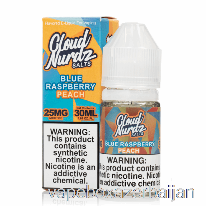 Vape Smoke Blue Raspberry Peach - Cloud Nurdz Salts - 30mL 25mg